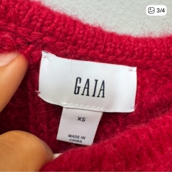 Gap x Cult Gaia Cropped Cable-Knit Cardigan in XS - Picture 4 of 5